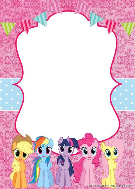 little pony invitation template